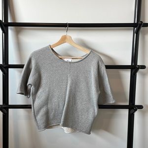 Goop G label size S grey short sleeve sweatshirt